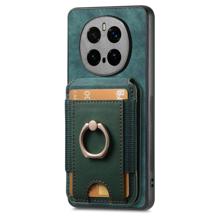For Honor Magic7 Pro Retro Splitable Magnetic Stand Card Bag Leather Phone Case(Green) - Honor Cases by PMC TechLife | Online Shopping South Africa | PMC TechLife | Buy Now Pay Later Mobicred