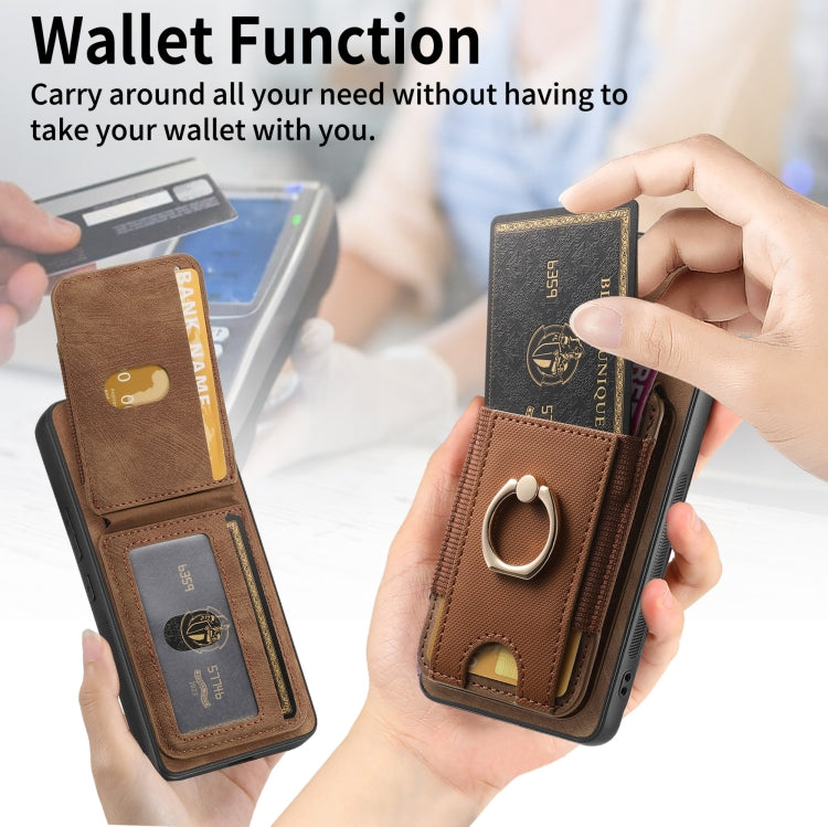 For Honor Magic7 Pro Retro Splitable Magnetic Stand Card Bag Leather Phone Case(Brown) - free shipping - PMC TechLife - Order now!