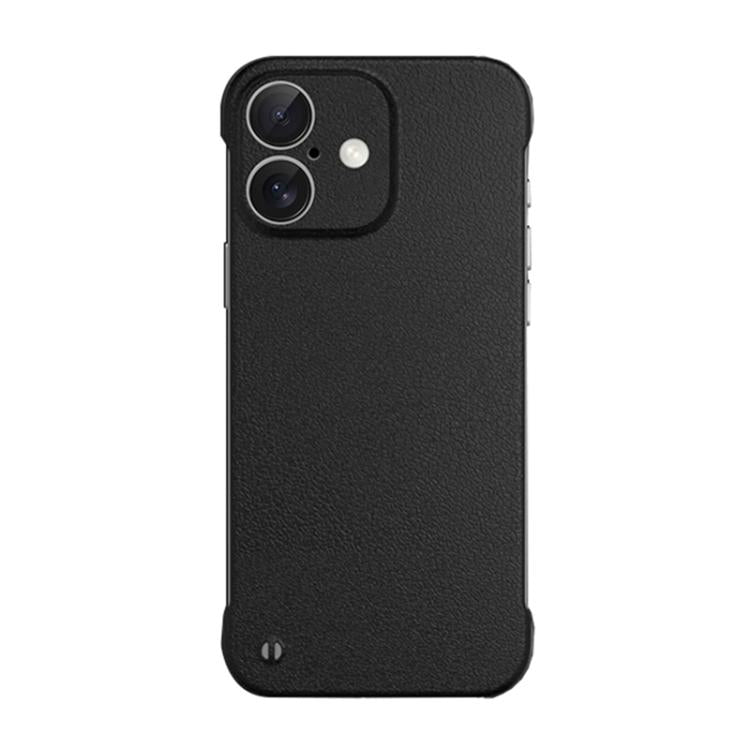 For iPhone 16 Plus Frameless Litchi Texture PC Phone Case(Graphite Black) - iPhone 16 Plus Cases by PMc TechLife | Online Shopping South Africa | PMc TechLife | Buy Now Pay Later Mobicred