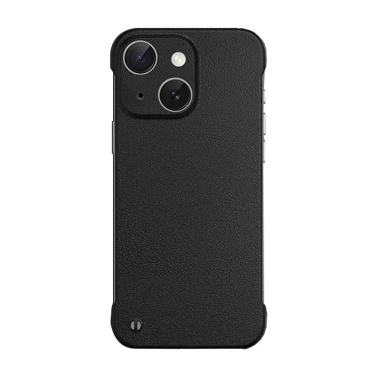 For iPhone 14 Plus Frameless Litchi Texture PC Phone Case(Graphite Black) - iPhone 14 Plus Cases by PMc TechLife | Online Shopping South Africa | PMc TechLife | Buy Now Pay Later Mobicred