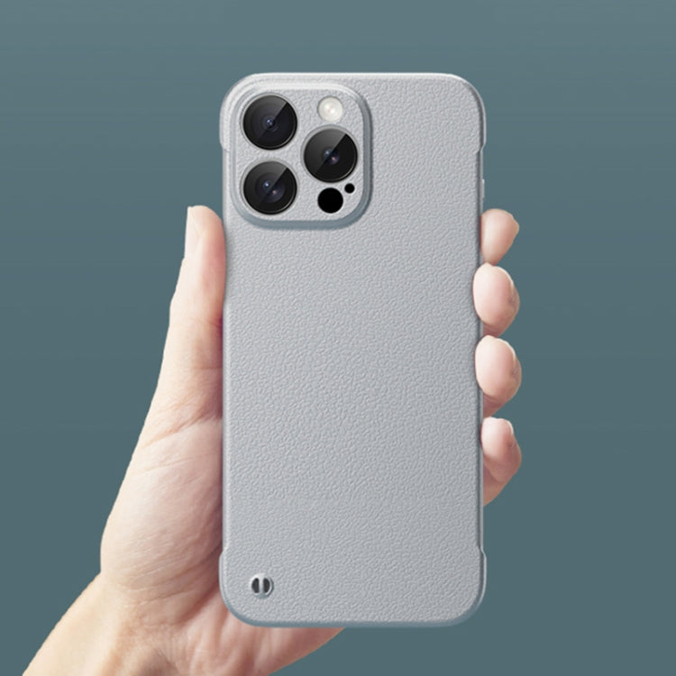 For iPhone 15 Pro Frameless Litchi Texture PC Phone Case(Orange) - iPhone 15 Pro Cases by PMc TechLife | Online Shopping South Africa | PMc TechLife | Buy Now Pay Later Mobicred