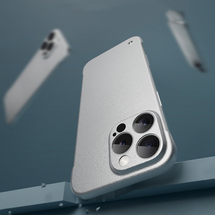 For iPhone 15 Frameless Litchi Texture PC Phone Case(Orange) - iPhone 15 Cases by PMc TechLife | Online Shopping South Africa | PMc TechLife | Buy Now Pay Later Mobicred