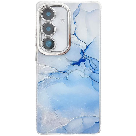 For Samsung Galaxy S25+ 5G Electroplated Marble Texture Phone Case(Blue M11) - Galaxy S25+ 5G Cases by PMC Jewellery | Online Shopping South Africa | PMC Jewellery | Buy Now Pay Later Mobicred