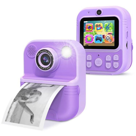 E8 2.4 Inch Screen Photo Printing Video Recorder Multifunctional Kids Dual Lens Camera(Purple) - Children Cameras by PMC Jewellery | Online Shopping South Africa | PMC Jewellery | Buy Now Pay Later Mobicred