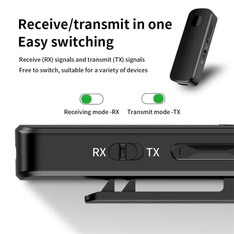 M18 Transmitter Receiver 2-in-1 Speaker Headphone Wireless Car Lapel Clip Bluetooth 5.4 Adapter - free shipping - PMC TechLife - Order now!