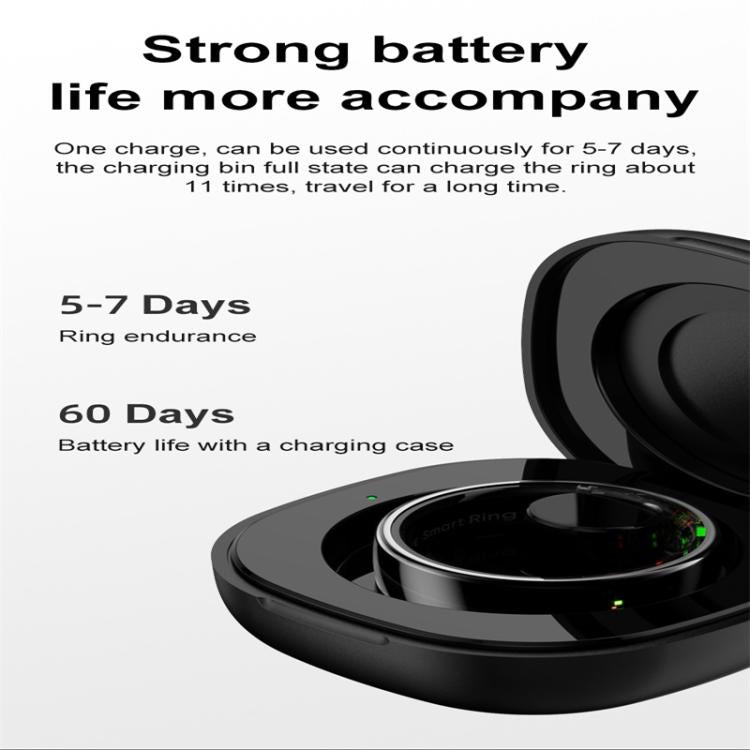 R08 SIZE 11 Smart Ring, Support Heart Rate / Blood Oxygen / Sleep / Multiple Sports Modes(Black) - free shipping - PMC TechLife - Order now!