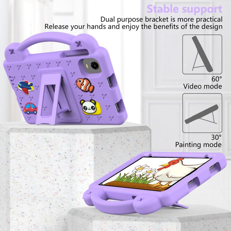 For Alldocube iPlay 60 Mini Pro Handle Kickstand Children EVA Shockproof Tablet Case(Light Purple) - CUBE by PMC TechLife | Online Shopping South Africa | PMC TechLife | Buy Now Pay Later Mobicred
