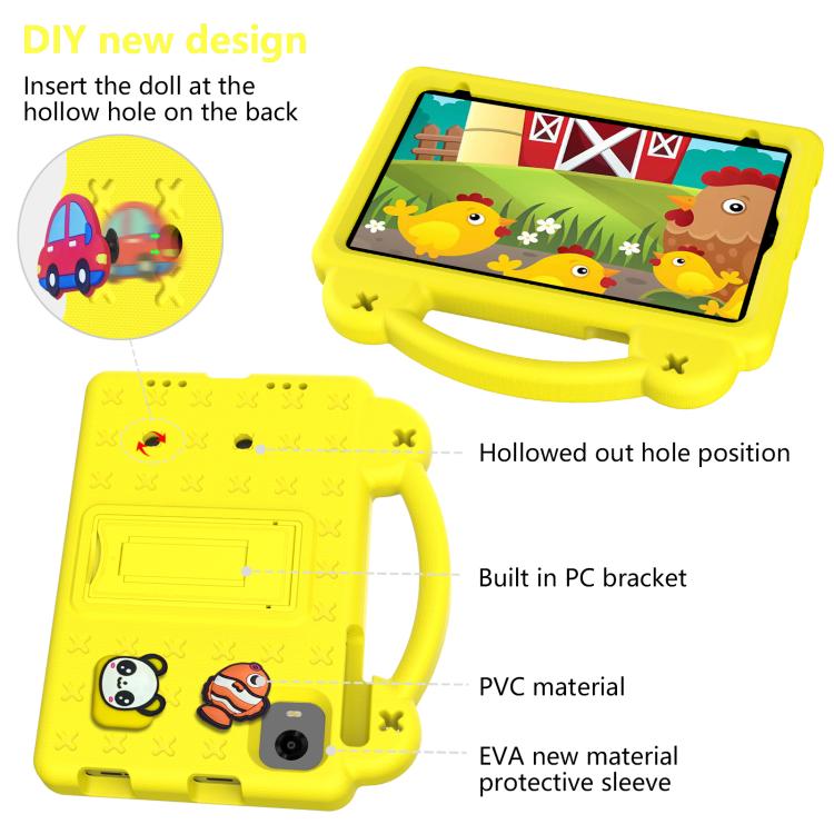 For Alldocube iPlay 60 Mini Pro Handle Kickstand Children EVA Shockproof Tablet Case(Yellow) - CUBE by PMC TechLife | Online Shopping South Africa | PMC TechLife | Buy Now Pay Later Mobicred