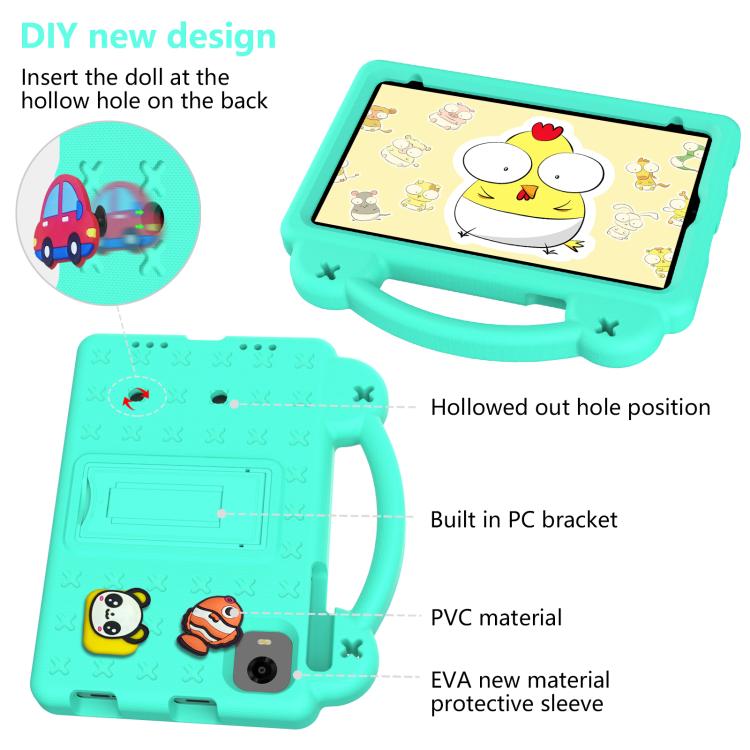 For Alldocube iPlay Mini 2 2024 Handle Kickstand Children EVA Shockproof Tablet Case(Mint Green) - CUBE by PMC TechLife | Online Shopping South Africa | PMC TechLife | Buy Now Pay Later Mobicred