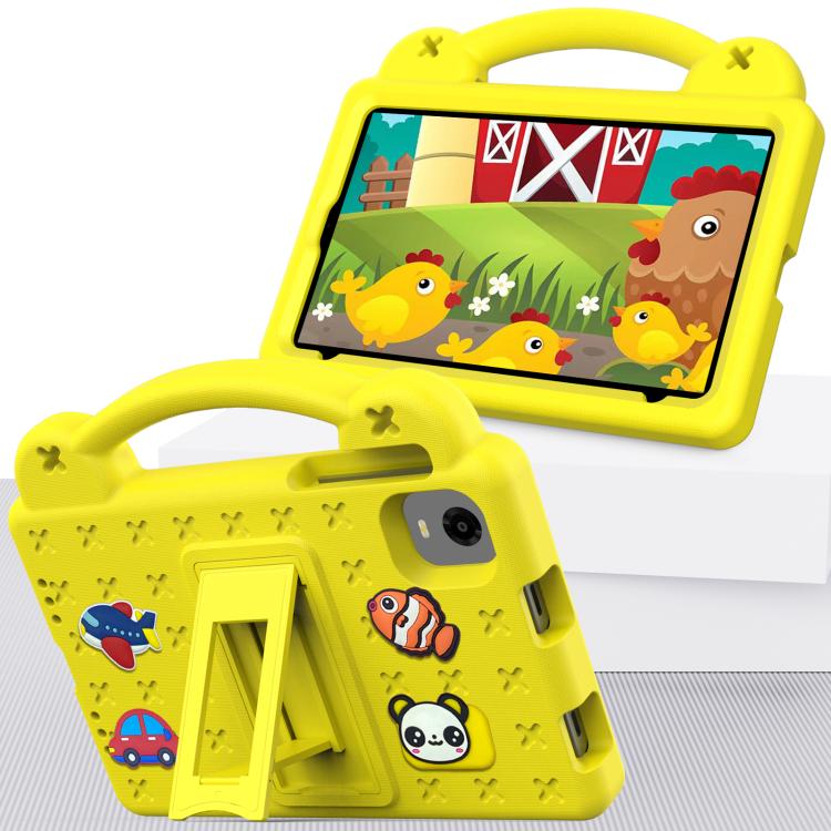 For Alldocube iPlay 60 Mini Turbo 2024 Handle Kickstand Children EVA Shockproof Tablet Case(Yellow) - CUBE by PMC TechLife | Online Shopping South Africa | PMC TechLife | Buy Now Pay Later Mobicred