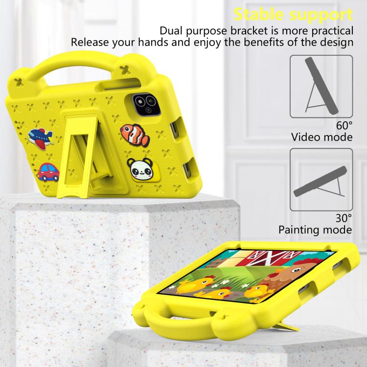 For NEC Lavie Tab T11 T1155 2024 Handle Kickstand Children EVA Shockproof Tablet Case(Yellow) - Others by PMC TechLife | Online Shopping South Africa | PMC TechLife | Buy Now Pay Later Mobicred