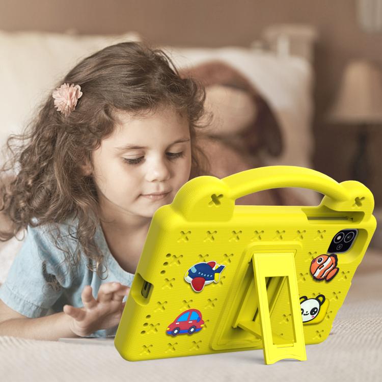 For NEC Lavie Tab T11 T1155 2024 Handle Kickstand Children EVA Shockproof Tablet Case(Yellow) - Others by PMC TechLife | Online Shopping South Africa | PMC TechLife | Buy Now Pay Later Mobicred