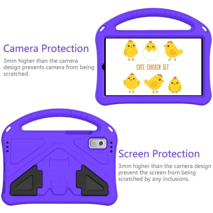 For NEC Lavie Tab T9 9 inch 2024 EVA Shockproof Tablet Case with Holder(Purple) - Others by PMC TechLife | Online Shopping South Africa | PMC TechLife | Buy Now Pay Later Mobicred