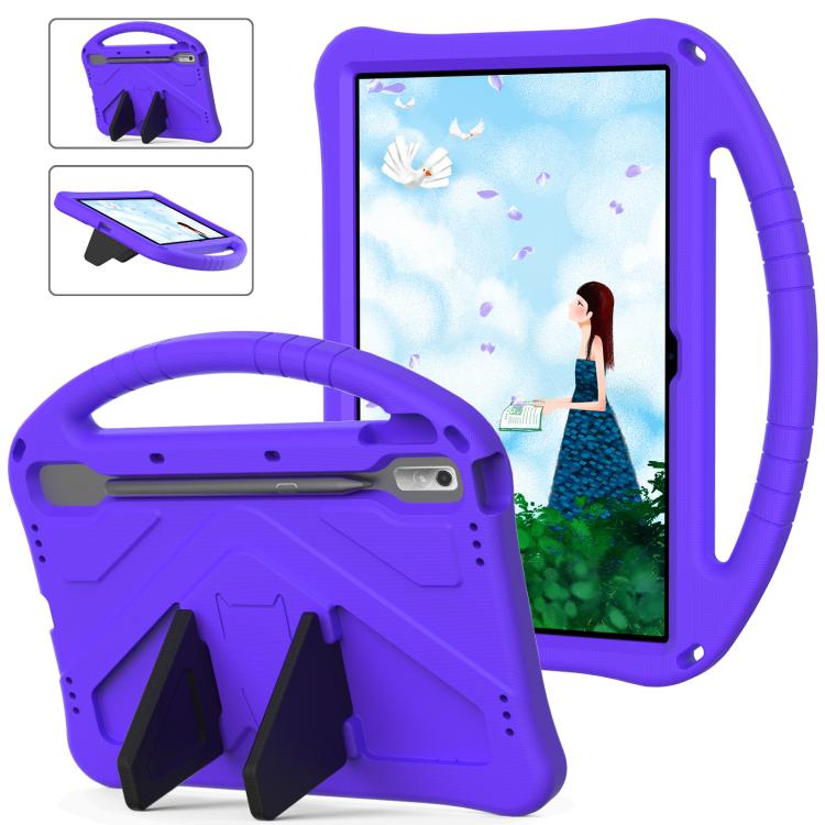 For NEC Lavie Tab T11 T1195  EVA Shockproof Tablet Case with Holder(Purple) - Others by PMC TechLife | Online Shopping South Africa | PMC TechLife | Buy Now Pay Later Mobicred