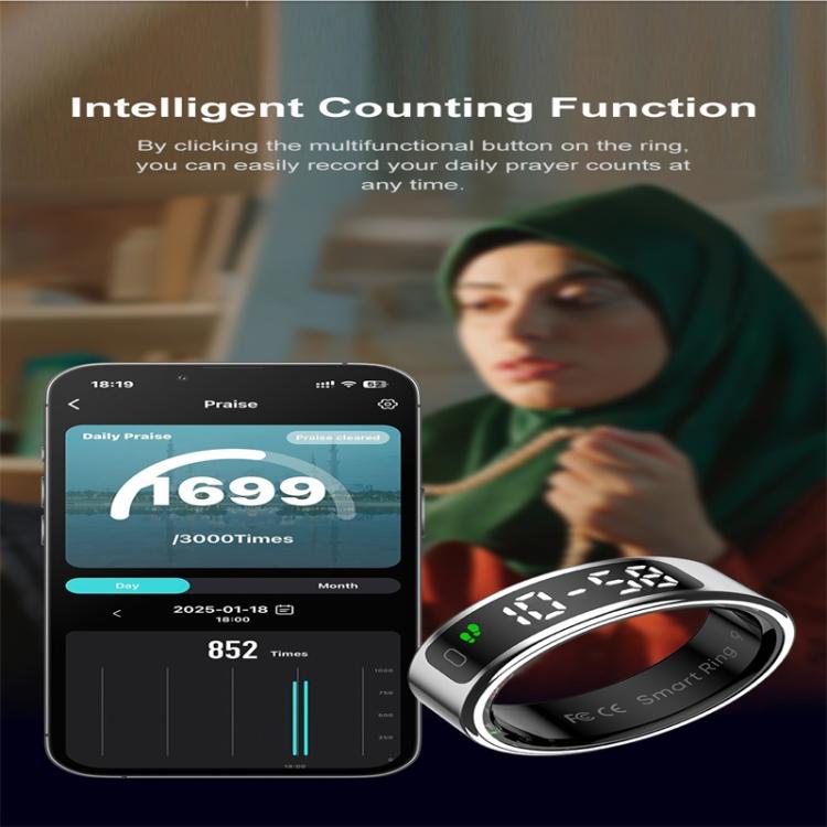 R11 SIZE 9 Smart Ring, Support Heart Rate / Blood Oxygen / Sleep / Multiple Sports Modes(Black) - free shipping - PMC TechLife - Order now!