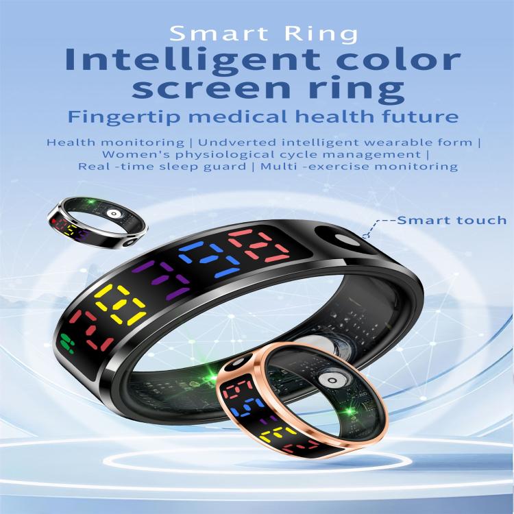 R12 SIZE 9 Smart Ring, Support Heart Rate / Blood Oxygen / Sleep / Multiple Sports Modes(Black) - free shipping - PMC TechLife - Order now!