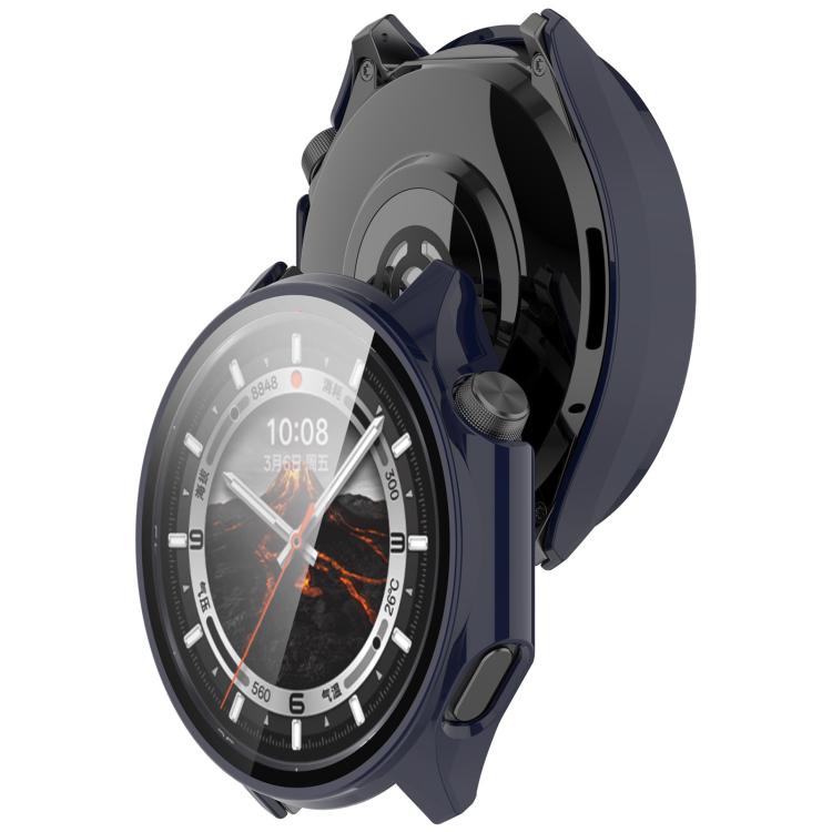 For OPPO Watch X2 Tempered Film Integrated PC Watch Protective Case(Ink Blue) - Watch Case by PMC TechLife | Online Shopping South Africa | PMC TechLife | Buy Now Pay Later Mobicred