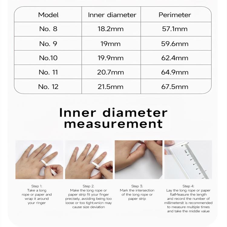 SR08 SIZE 8 Smart Ring, Support Hand Gestures Control / Health Monitoring / Multiple Sports Modes(Silver) - free shipping - PMc TechLife - Order now!