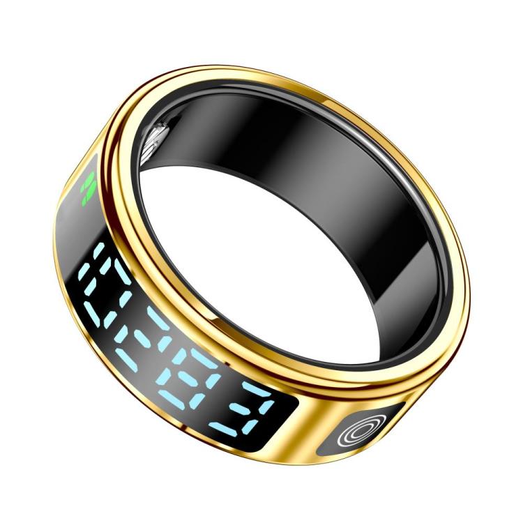 SR08 SIZE 12 Smart Ring, Support Hand Gestures Control / Health Monitoring / Multiple Sports Modes(Gold) - free shipping - PMc TechLife - Order now!
