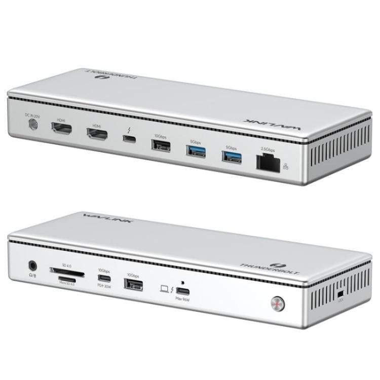 WAVLINK UTD45 96W Charging 8K / 4K Display Thunderbolt 4 Docking Station 13-in-1 Hub(AU Plug) - free shipping - PMc TechLife - Order now!