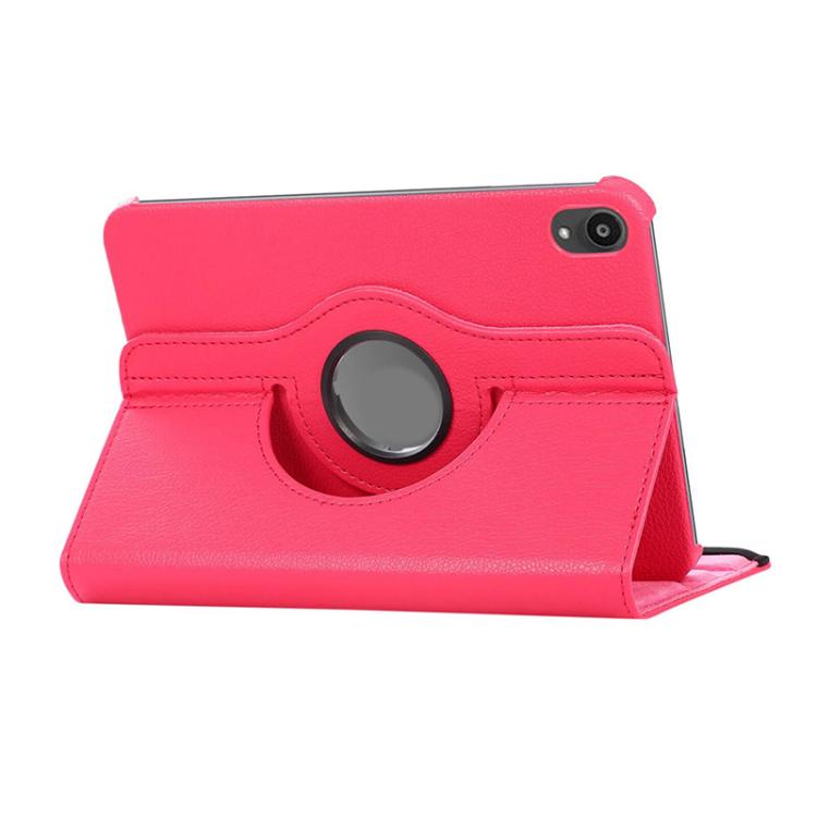 For iPad mini 2024 / mini 6 ENKAY 360 Degree Rotation Litchi Leather Smart Tablet Case(Rose Red) - free shipping - PMc TechLife - Order now!