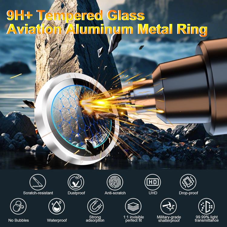 For iPhone 16e Kalebol No Flicker Ultra-Thin Individual Camera Lens Tempered Glass Film(Black) - free shipping - PMc TechLife - Order now!