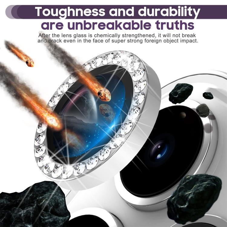 For iPhone 16e Kalebol Individual Camera Lens Diamond Ring Protector(Black) - free shipping - PMc TechLife - Order now!