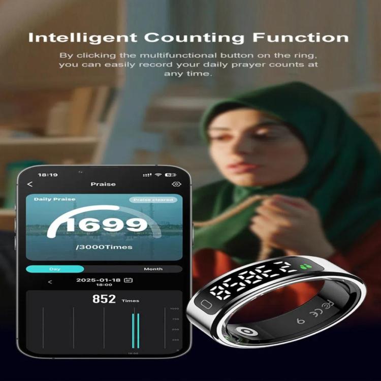 R11C SIZE 7 Smart Ring, Support Heart Rate / Blood Oxygen / Sleep Monitoring / Multiple Sport Modes(Black) - free shipping - PMC TechLife - Order now!