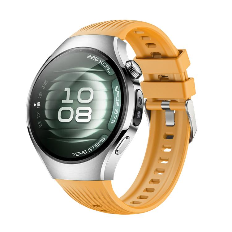 For Huawei Watch 5 42mm Vertical Silicone Watch Band(Yellow) - free shipping - PMC TechLife - Order now!