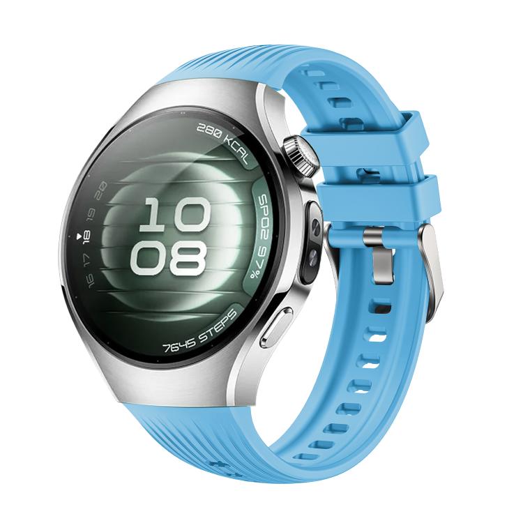 For Huawei Watch 5 42mm Vertical Silicone Watch Band(Sky Blue) - free shipping - PMC TechLife - Order now!
