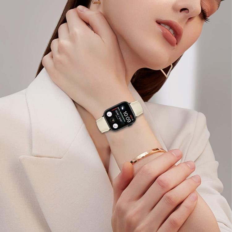 For Apple Watch 42mm / 41mm / 40mm / 38mm Lychee Texture Black Turtle Back Buckle Leather Watch Band(Gray) - Watch Bands by PMC TechLife | Online Shopping South Africa | PMC TechLife | Buy Now Pay Later Mobicred