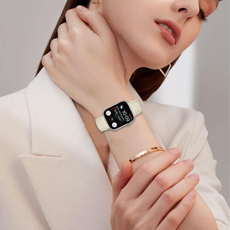 For Apple Watch 42mm / 41mm / 40mm / 38mm Lychee Texture Silver Turtle Back Buckle Leather Watch Band(Gray) - free shipping - PMC TechLife - Order now!