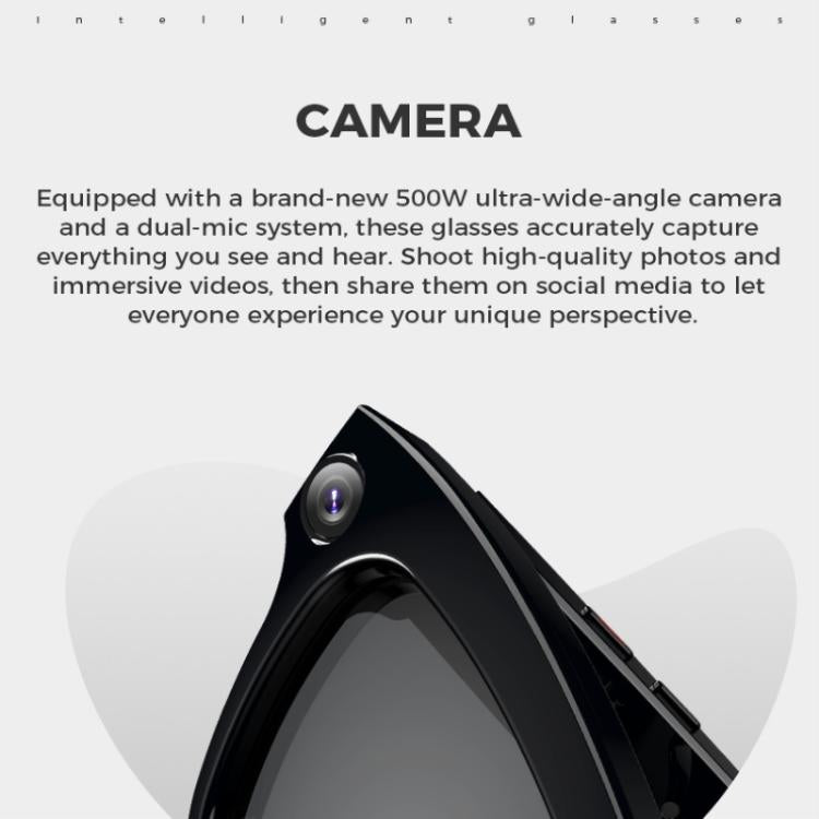 M01 Smart Glasses, with HD Camera, Support Bluetooth Call, AI Intelligent Translation(Black) - Smart Glasses by PMC TechLife | Online Shopping South Africa | PMC TechLife | Buy Now Pay Later Mobicred