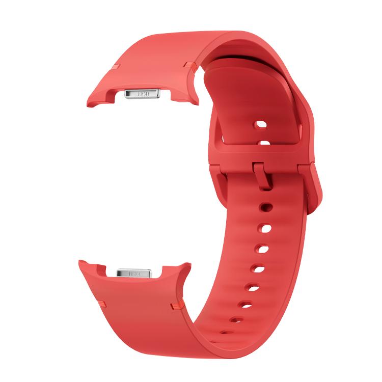 For Samsung Galaxy Watch8 / Watch8 Classic Solid Color Stitched Silicone Watch Band, Size:M(Red) - free shipping - PMC TechLife - Order now!