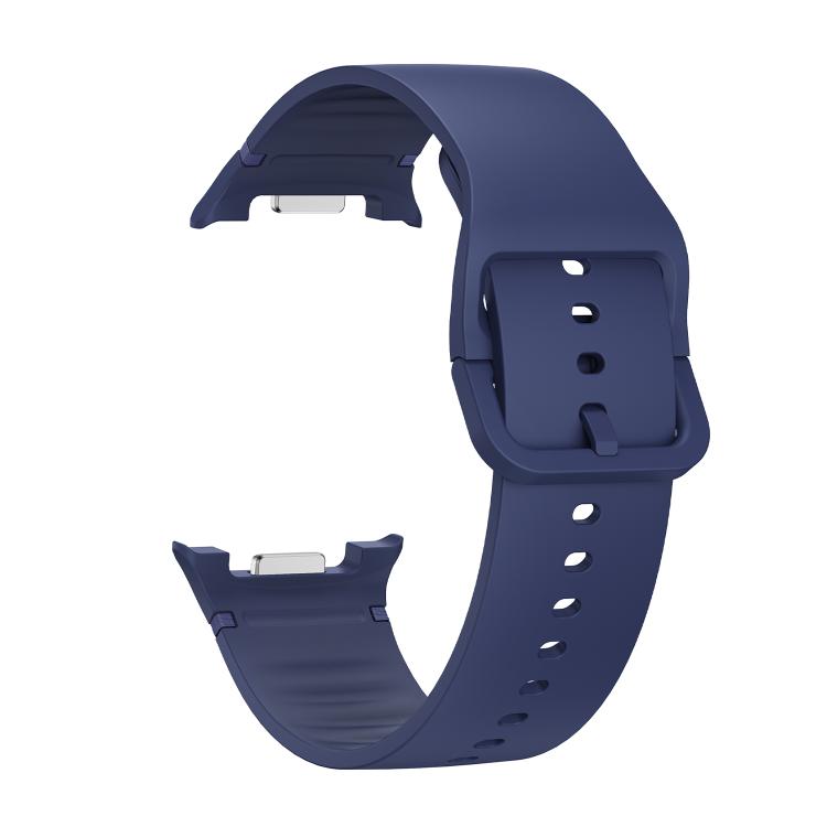 For Samsung Galaxy Watch8 / Watch8 Classic Solid Color Stitched Silicone Watch Band, Size:M(Midnight Blue) - free shipping - PMC TechLife - Order now!