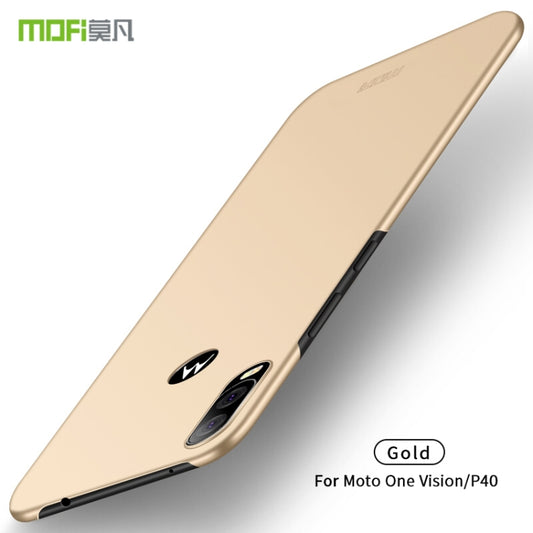 MOFI Frosted PC Ultra-thin Hard Case for Moto P40/One Vision(gold) - Motorola Cases by MOFI | Online Shopping South Africa | PMC Jewellery