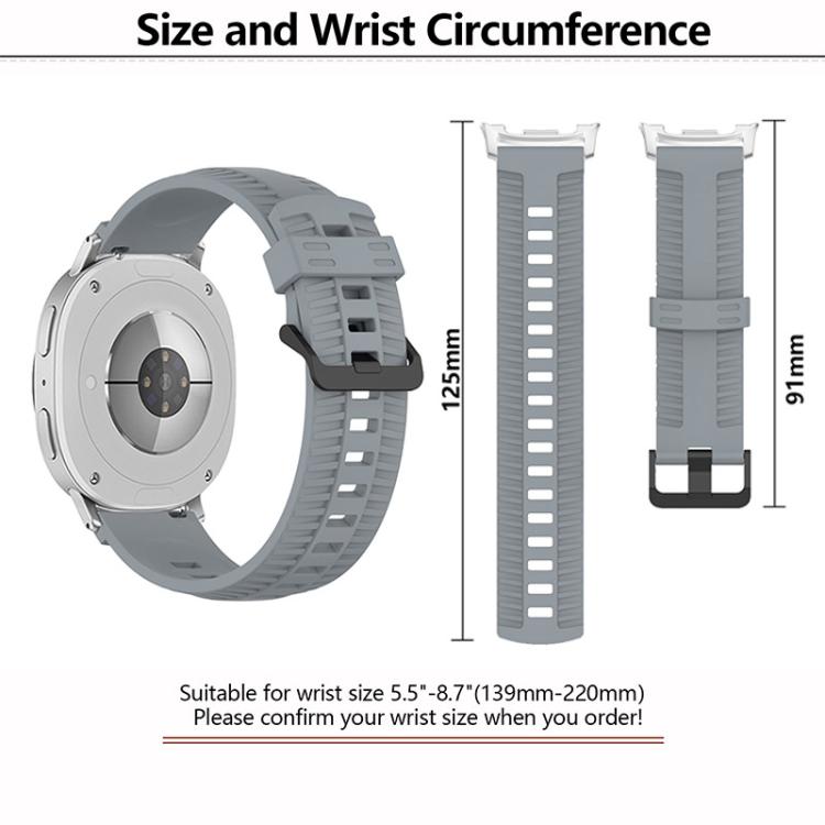 For Samsung Galaxy Watch8 / Watch8 Classic Tire Texture Silicone Watch Band(Starlight) - free shipping - PMC TechLife - Order now!