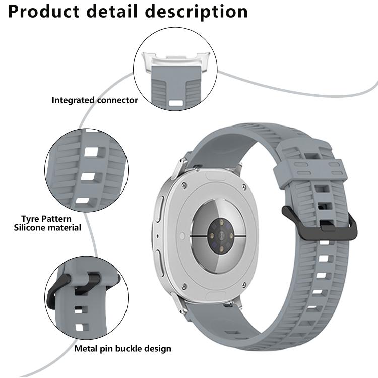 For Samsung Galaxy Watch8 / Watch8 Classic Tire Texture Silicone Watch Band(Lime) - free shipping - PMC TechLife - Order now!