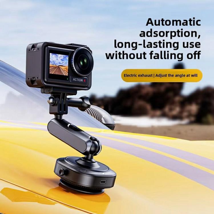 DJ-1  Car Mount Aluminum Alloy Action Camera Holder Electric Vacuum Suction Cup Bracket - free shipping - PMC TechLife - Order now!