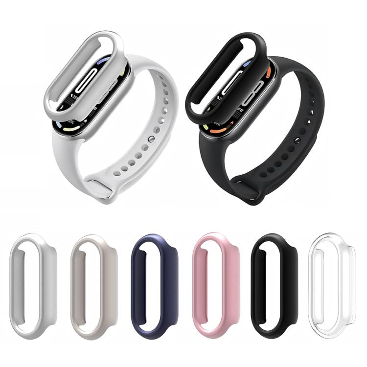 For Xiaomi Mi Band 8 / 9 Ceramic / 10 Ceramic Half Coverage Hollow PC Watch Protective Cover(Transparent) - free shipping - PMC TechLife - Order now!
