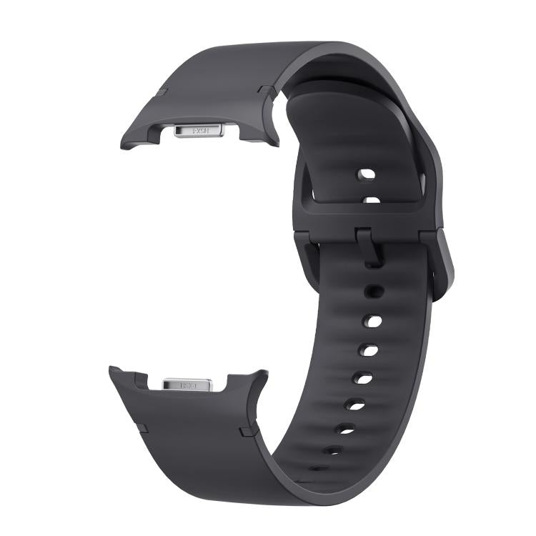 For Samsung Galaxy Watch8 44mm Speed Bezel and Solid Color Stitched Silicone Watch Band(Dark Gray Silver) - free shipping - PMC TechLife - Order now!