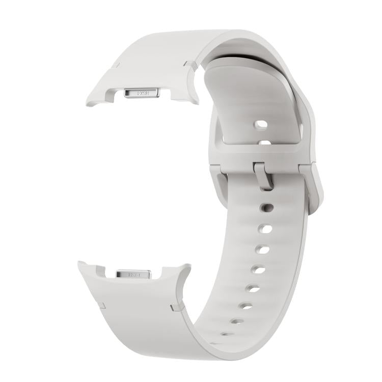 For Samsung Galaxy Watch8 40mm Diamond Bezel and Solid Color Stitched Silicone Watch Band(Lime White Silver) - free shipping - PMC TechLife - Order now!