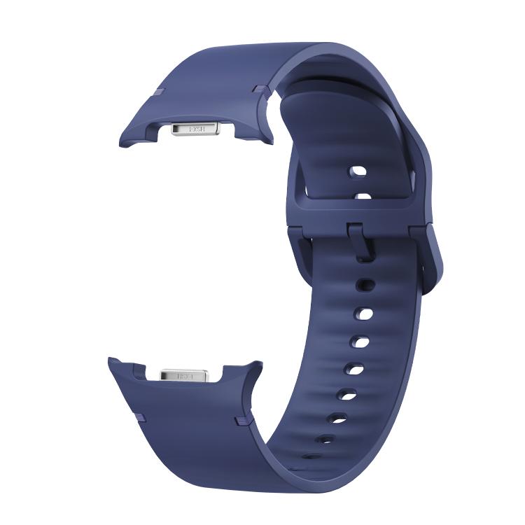 For Samsung Galaxy Watch8 40mm Diamond Bezel and Solid Color Stitched Silicone Watch Band(Midnight Blue Silver) - free shipping - PMC TechLife - Order now!