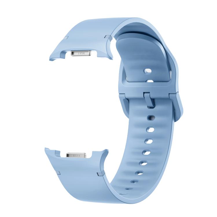 For Samsung Galaxy Watch8 40mm Rhombic Texture Bezel and Solid Color Stitched Silicone Watch Band(Light Blue Silver) - free shipping - PMC TechLife - Order now!