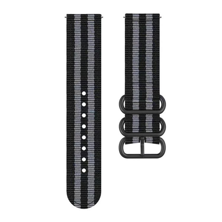 For Garmin Venu X1 Ring Buckle Nylon Canvas Watch Band(Black Gray) - free shipping - PMC TechLife - Order now!