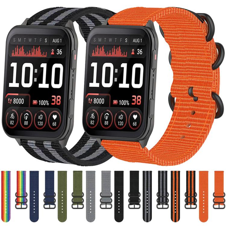 For Garmin Venu X1 Ring Buckle Nylon Canvas Watch Band(Rainbow) - free shipping - PMC TechLife - Order now!