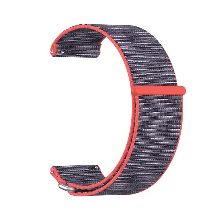 For Garmin Venu X1 Two Section Metal Ring Nylon Hook and Loop Fastener Watch Band(Glossy Pink) - free shipping - PMC TechLife - Order now!