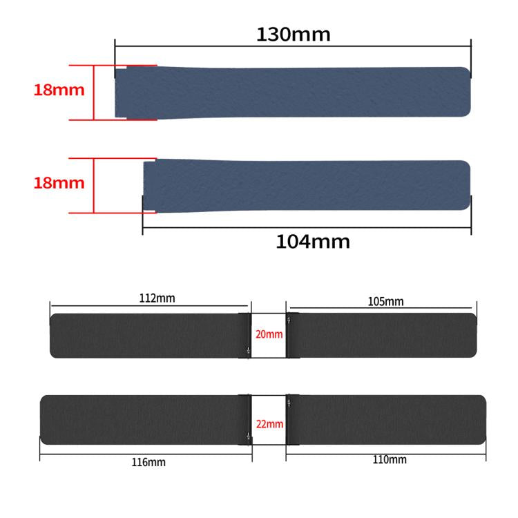 20mm Lychee Texture Soft Magnetic Silicone Watch Band(Black) - free shipping - PMC TechLife - Order now!