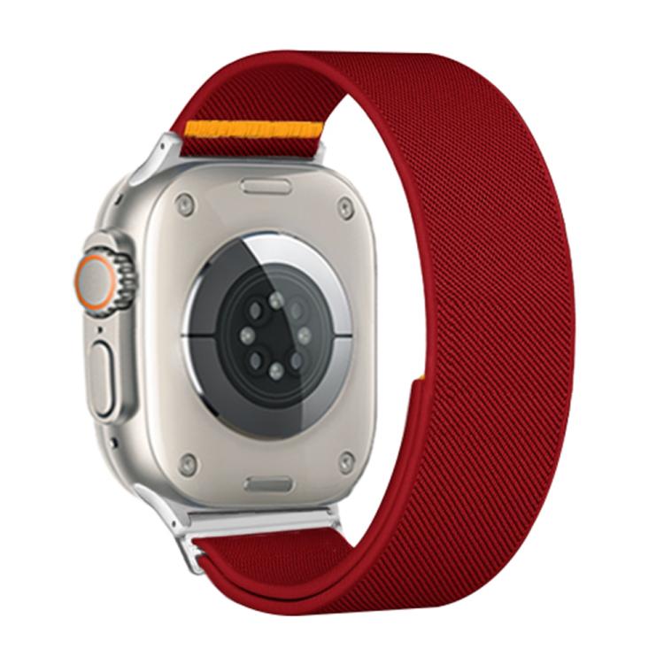 For Apple Watch 46mm / 49mm / 45mm / 44mm Adjustable Single Loop Elastic Nylon Watch Band(Red) - free shipping - PMC TechLife - Order now!