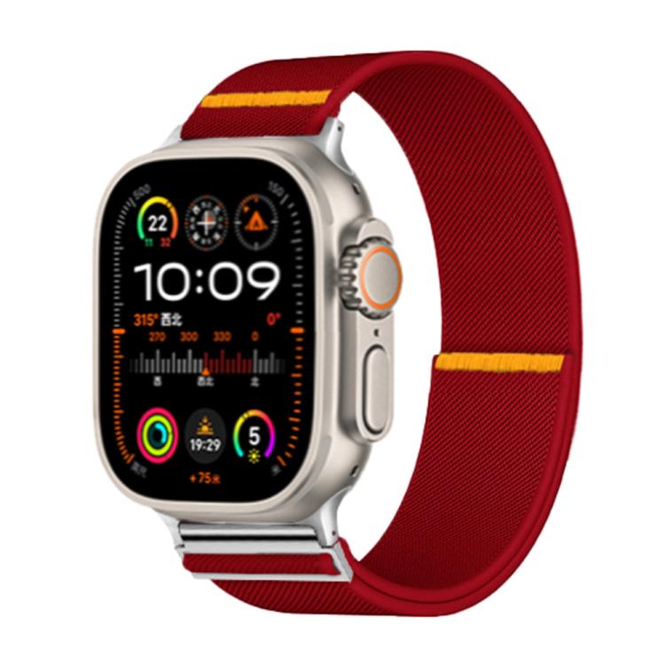 For Apple Watch 46mm / 49mm / 45mm / 44mm Adjustable Single Loop Elastic Nylon Watch Band(Red) - free shipping - PMC TechLife - Order now!